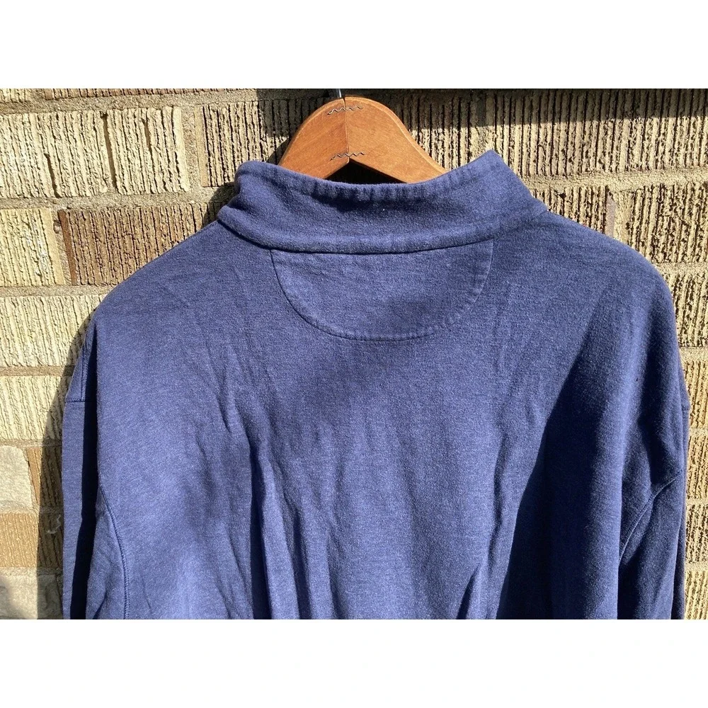 Men's‎ Polo Ralph Lauren Quarter Zip Pullover Sweater Blue XL Warm Pony Accent